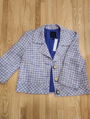 Baia Lavender Check Tweed Jacket